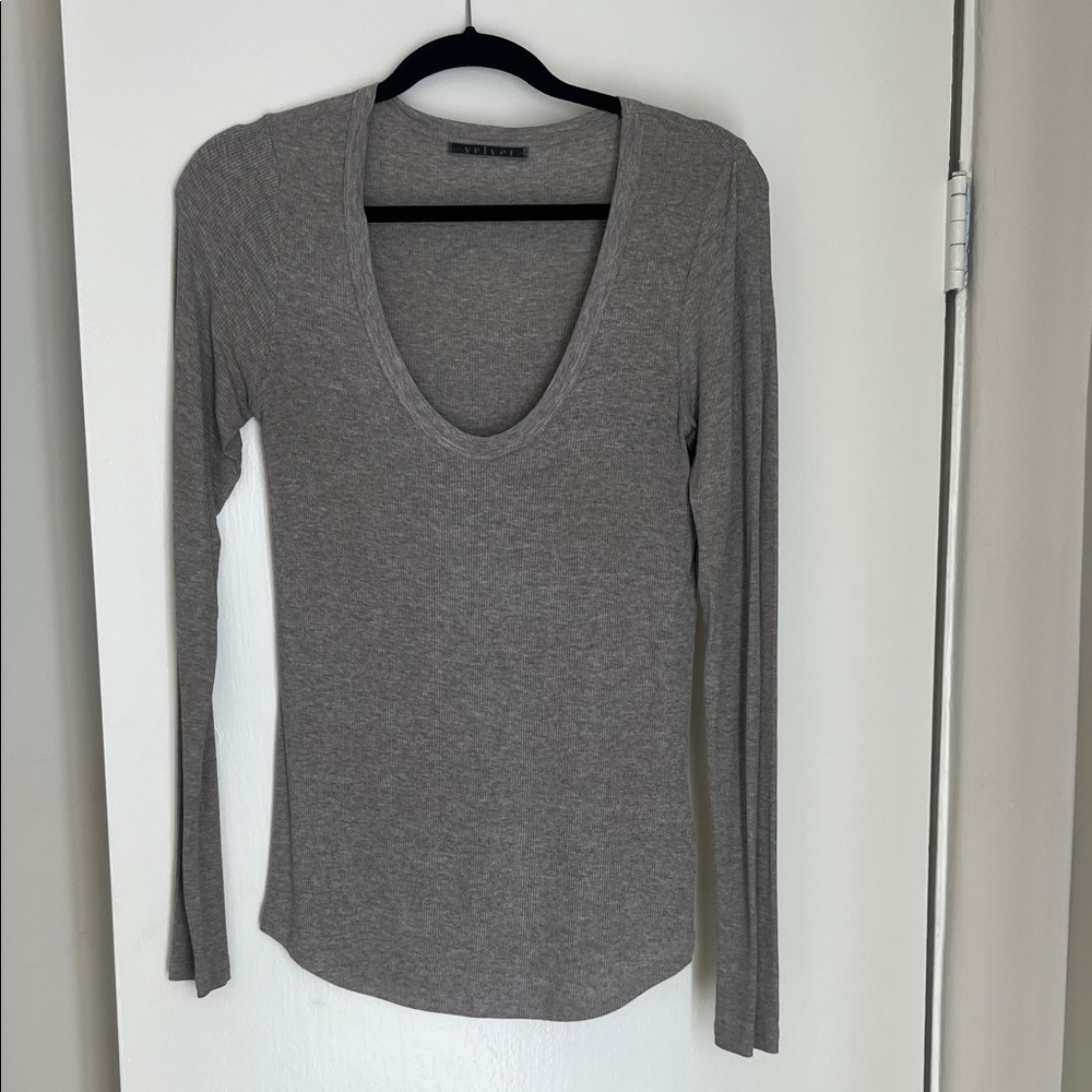 Velvet Charcoal Long Sleeve Women's Tee